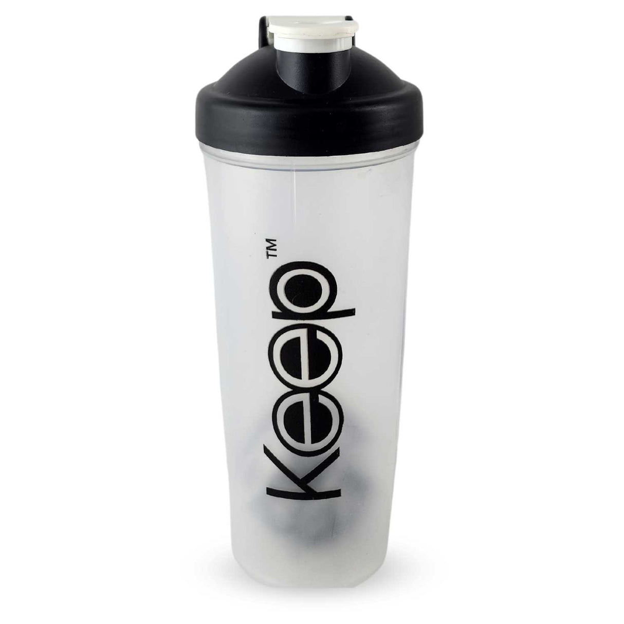 Botella Shaker Keep de 700ml, negra, resistente y libre de BPA, ideal para mezclar proteínas y mantenerte hidratado en el gimnasio.-5