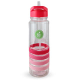 Botella Keep 750ml de plástico BPA-free, con bandas de colores, cierre hermético y diseño ergonómico, ideal para hidratación diaria.-2