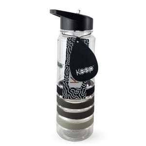 Botella Keep de 750ml, colorida y ergonómica, fabricada en plástico BPA-free, ideal para agua y bebidas frías, con cierre hermético.-4