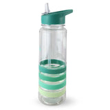 Botella Keep de plástico BPA-free, 750ml, con bandas de colores, cierre hermético y diseño ergonómico, ideal para hidratación activa.-2