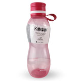 Botella Keep Value de 700ml en silicona rosa, ergonómica y libre de BPA, ideal para jugos y agua, con cierre hermético y diseño portátil.-1