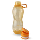 Botella Keep Value de 700ml en silicona naranja, ideal para jugos y agua, con cierre hermético y libre de BPA, perfecta para el gimnasio y oficina.-5