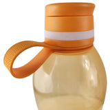 Botella Keep Value de 700ml en silicona naranja, ideal para jugos y agua, con cierre hermético y libre de BPA, perfecta para el gimnasio y oficina.-6