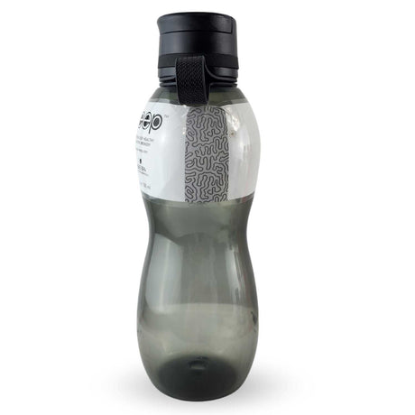 Botella de silicona negra de 700ml, libre de BPA, con cierre hermético, ideal para agua y jugos en oficina o gimnasio.-2