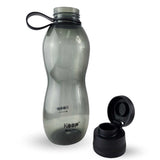 Botella de silicona negra de 700ml, libre de BPA, con cierre hermético, ideal para agua y jugos en oficina o gimnasio.-5