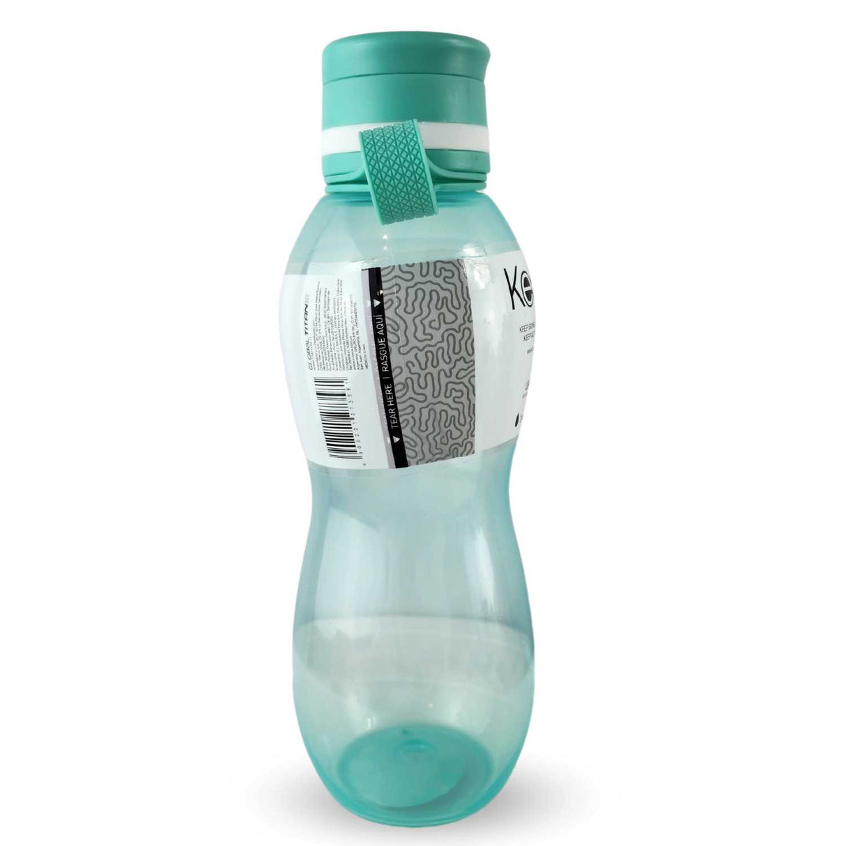 Botella Keep Value de 700ml en silicona turquesa, ideal para jugos y agua, con cierre hermético y libre de BPA, perfecta para el gimnasio y oficina.-2