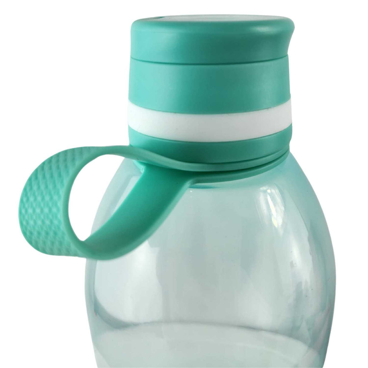 Botella Keep Value de 700ml en silicona turquesa, ideal para jugos y agua, con cierre hermético y libre de BPA, perfecta para el gimnasio y oficina.-6