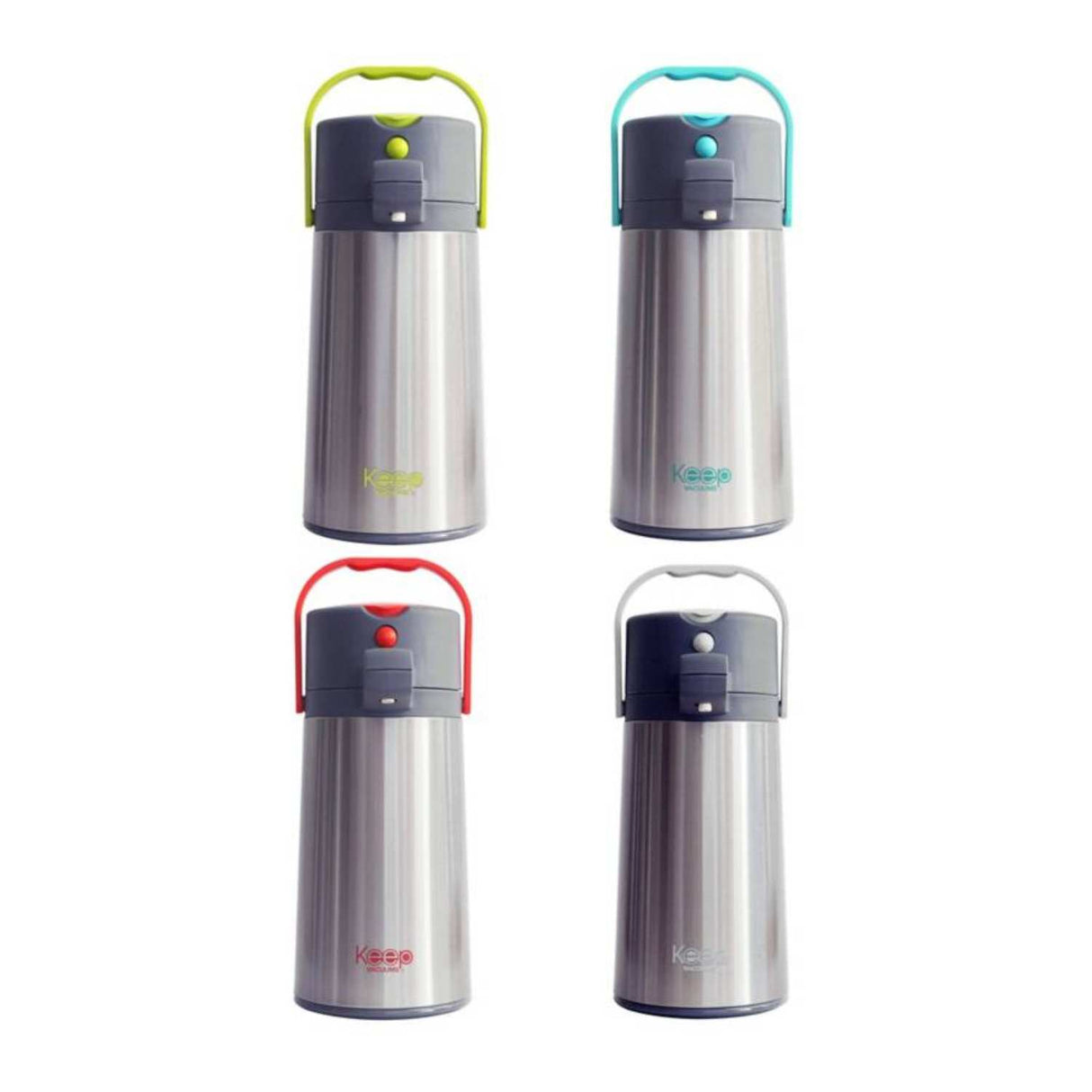 Termo Sifón Keep 1.9LT de acero inoxidable, ideal para mantener bebidas calientes o frías, resistente y ligero, perfecto para cualquier ocasión.-1-3-1-1