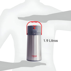 Termo Sifón Keep 1.9LT de acero inoxidable, ideal para mantener bebidas calientes o frías por horas, con diseño elegante y resistente.-1-2-1-1