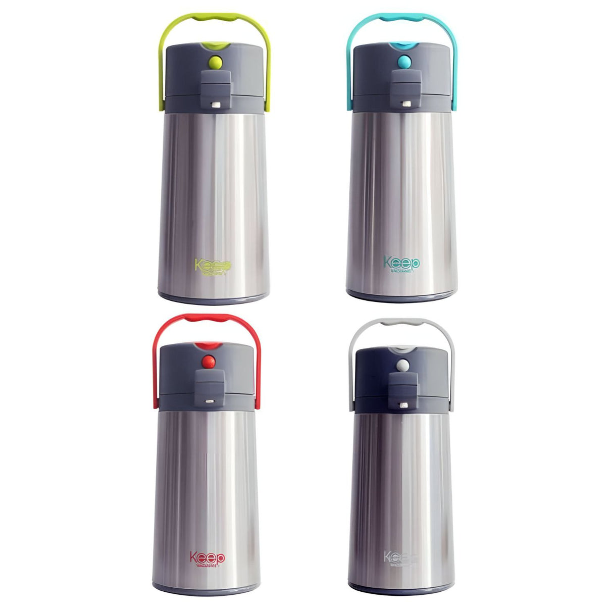 Termo Sifón Keep 1.9LT de acero inoxidable, ideal para mantener bebidas calientes o frías por horas, con diseño elegante y resistente.-1-3-1-1