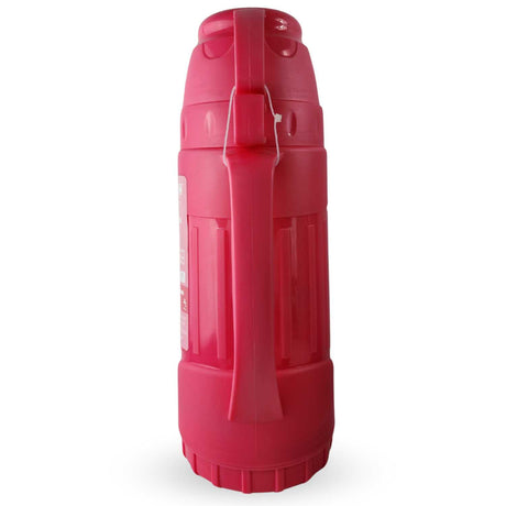 Termo Keep 1.8L café con rosa, acero inoxidable, ideal para camping y senderismo, mantiene bebidas frías hasta 24h y calientes hasta 12h.-2