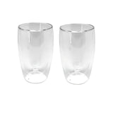 Set de 2 vasos latte de vidrio transparente de 473ml, ideales para lattes y bebidas calientes. Duraderos y elegantes para cualquier ocasión.-3