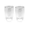Set de 2 vasos latte de vidrio transparente de 473ml, ideales para lattes y bebidas calientes. Duraderos y elegantes para cualquier ocasión.-1-3-1-1
