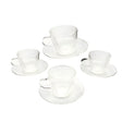 Set de 4 tazas de vidrio transparente para espresso de 110ml con platillos, elegante y resistente, ideal para uso diario y ocasiones especiales.-5-1-1-1