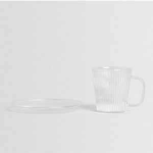 Set de 4 tazas de vidrio transparente para espresso de 110ml con platillos, elegante y resistente, ideal para uso diario y ocasiones especiales.-5-4-1-1