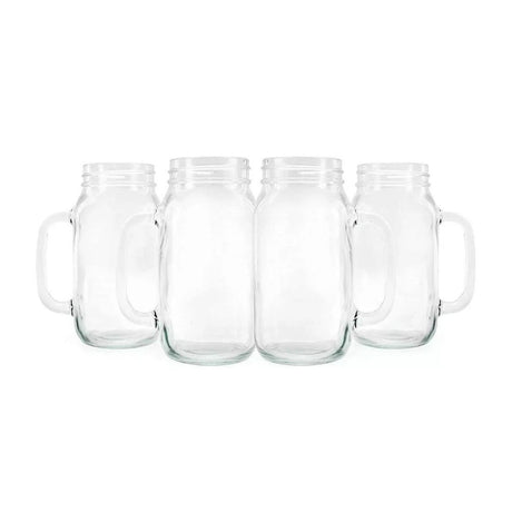 Set de 4 vasos Mojito Mason Glass, perfectos para disfrutar tus cócteles favoritos. ¡Compra hoy y eleva tu experiencia de bebida!-2-1
