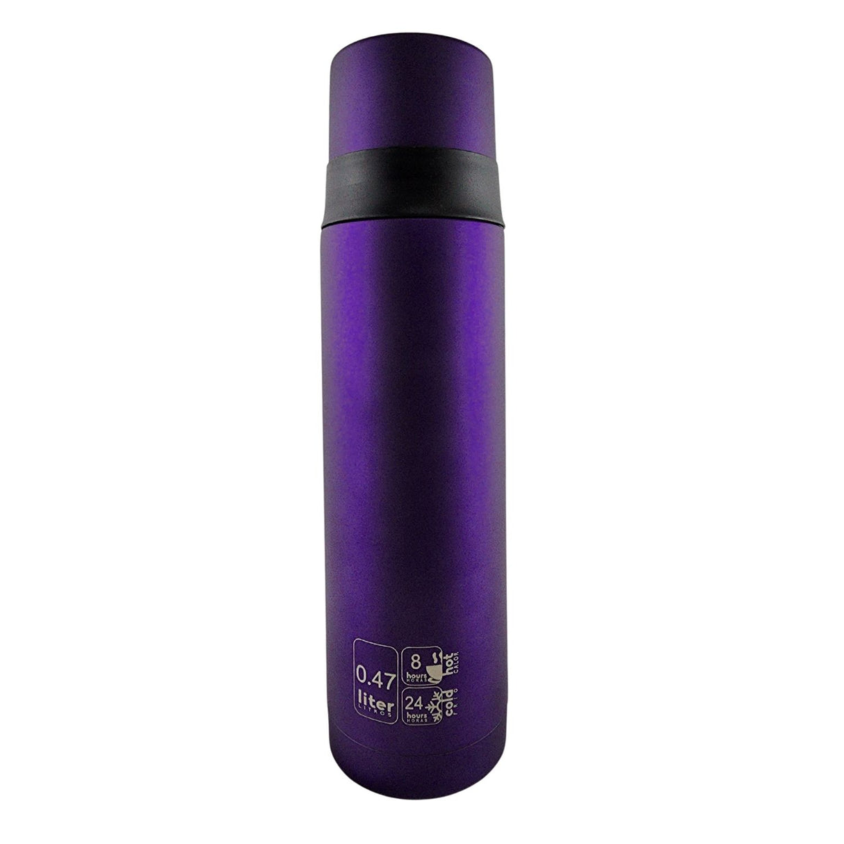 Termo Mega Slim IV 470mL Acero Inoxidable Metalico Te Cafe. Mantén tus bebidas calientes por horas. ¡Compra ahora y disfruta de tu café siempre caliente!-1-1-2