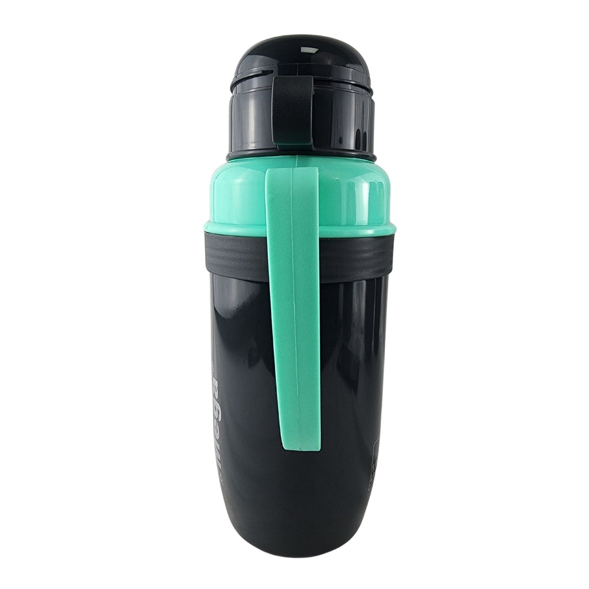 Termo New Mega 1L turquesa de vidrio y acero inoxidable, ideal para mantener líquidos calientes o fríos por horas. Perfecto para viajes.-1-2-1-1