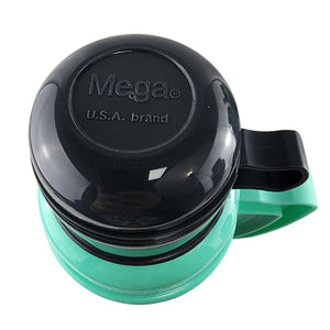 Termo New Mega 1L turquesa de vidrio y acero inoxidable, ideal para mantener líquidos calientes o fríos por horas. Perfecto para viajes.-1-4-1-1