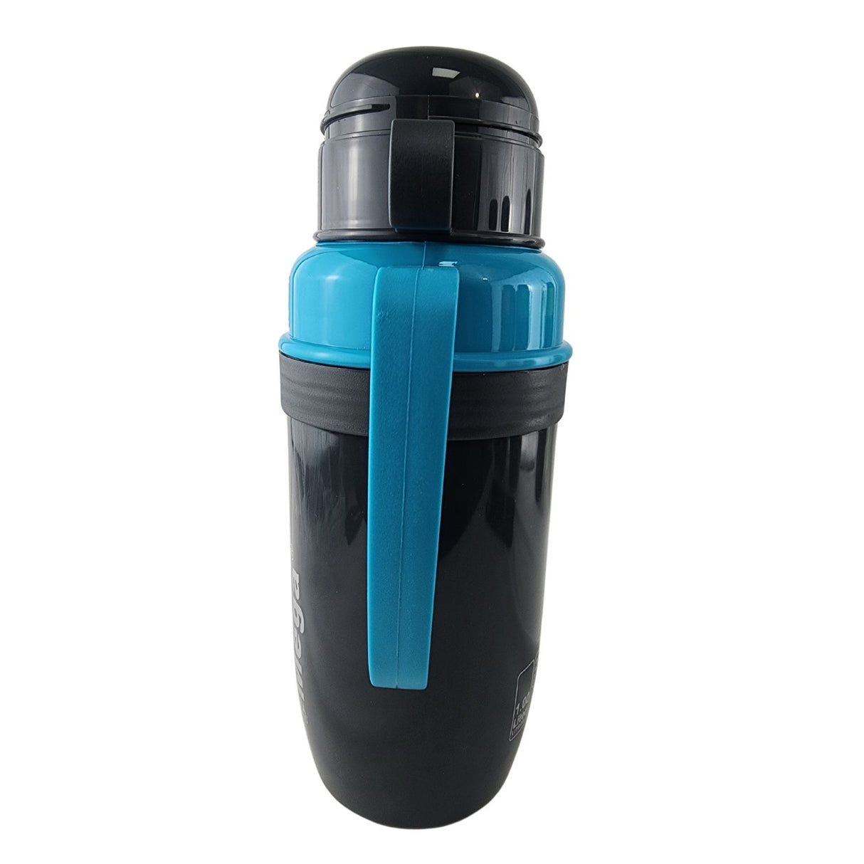 Termo New Mega celeste de 1L, acero inoxidable y vidrio, ideal para mantener bebidas calientes o frías por horas. Perfecto para llevar.-2