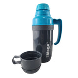 Termo New Mega celeste de 1L, acero inoxidable y vidrio, ideal para mantener bebidas calientes o frías por horas. Perfecto para llevar.-5