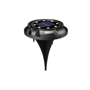 Set 4 Focos 8 Led Luz Solar Con Estaca Piso Jardin Exteriores