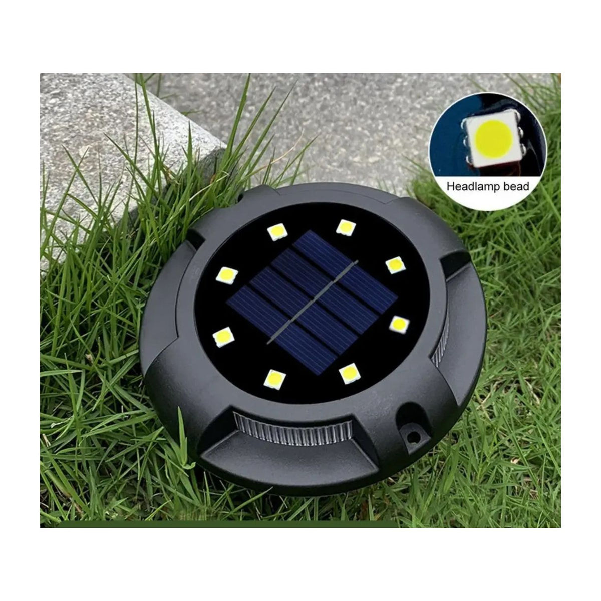 Set 4 Focos 8 Led Luz Solar Con Estaca Piso Jardin Exteriores