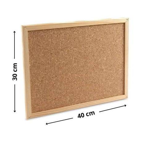 Pizarra Corcho Con Marco De Madera 30x40CM Mejora tu organización y creatividad en cualquier espacio. ¡Adquiere la tuya y transforma tu entorno hoy!-2