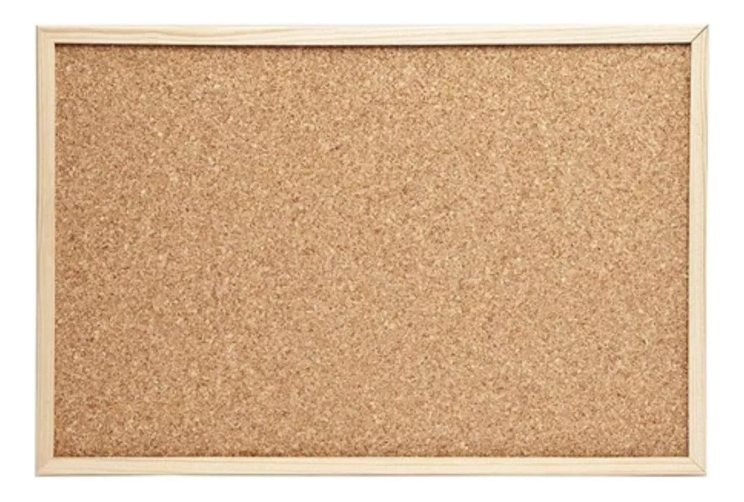 Pizarra Corcho Con Marco De Madera 40x60cm Mejora tu comunicación visual con esta pizarra elegante. ¡Haz tu compra ahora y organiza tus ideas!-2