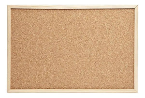 Pizarra Corcho Con Marco De Madera 40x60cm Mejora tu comunicación visual con esta pizarra elegante. ¡Haz tu compra ahora y organiza tus ideas!-2