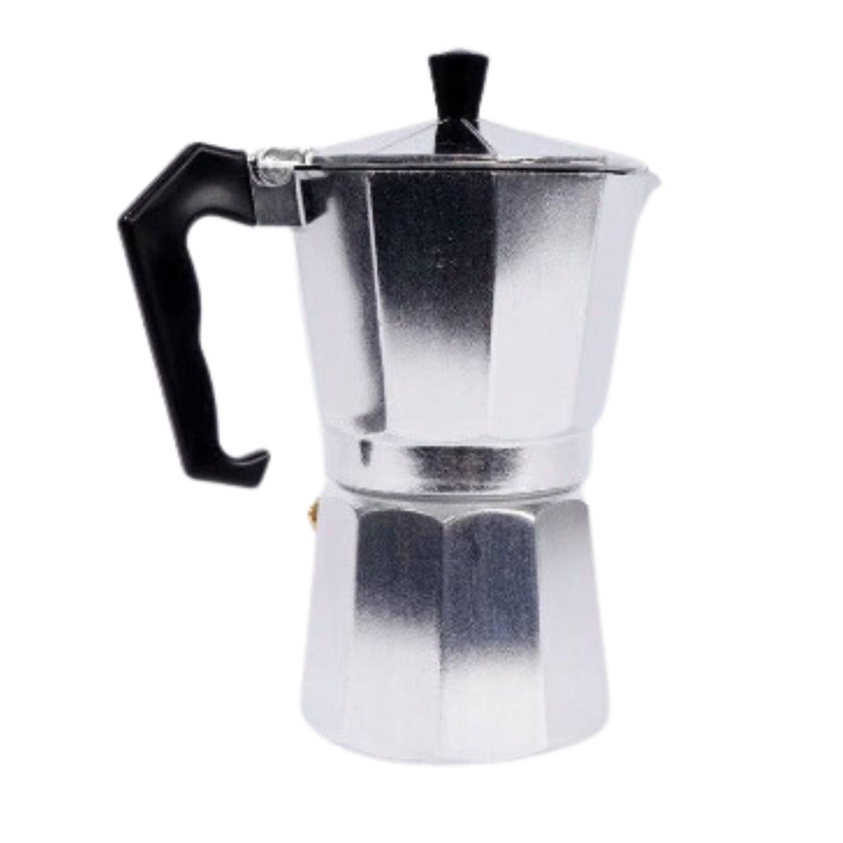 Cafetera Italiana Aluminio 6 Tazas 300mL Clásica 17cm: prepara espresso intenso al estilo tradicional. Ideal para hogar u oficina. ¡Compra ya!-1