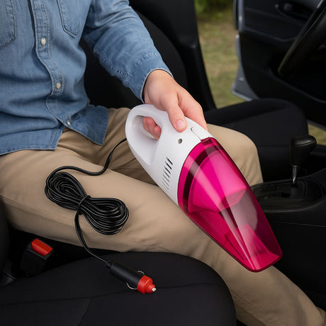 Aspiradora Portatil Autos Rosa 12V Limpieza Eficiente. Compacta y potente para interiores. Ideal para viajes y uso diario. ¡Compra ahora!-2