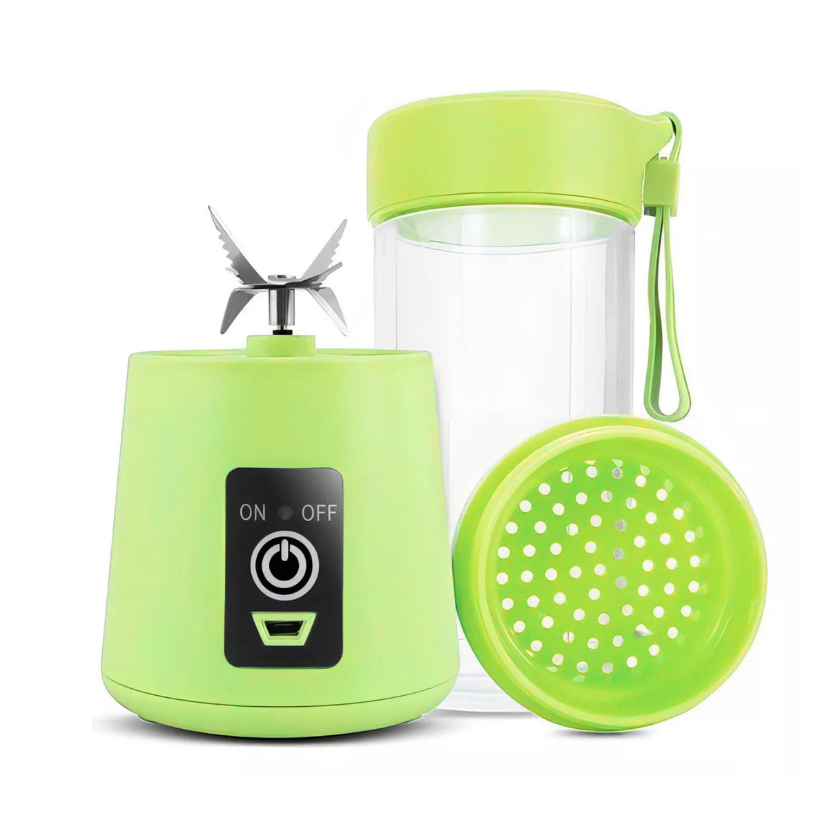 Licuadora Portátil Recargable USB Verde Batidos Smoothies Prepara deliciosos batidos en cualquier lugar. ¡Consigue la tuya y disfruta de la frescura!-2-1
