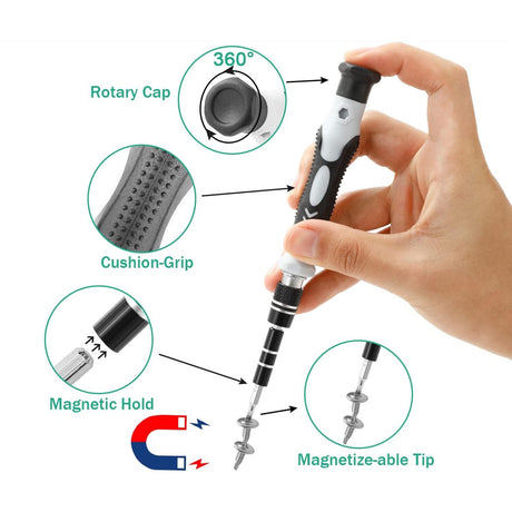 Juego Destornilladores Precision Magneticos 115 Piezas Kit. Ideal para electrónica y reparación técnica. Compacto y completo. ¡Compra ahora!-2