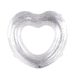 Flotador Corazón Inflable Brillos Plateado 90cm. Diseño llamativo y resistente, ideal para disfrutar en la piscina o la playa. ¡Compra ahora!-1