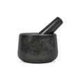 Mortero Marmol Fontina Moledor con Mazo de 12x8cm Negro, ideal para moler especias y hierbas. Mejora tus recetas y adquiere el tuyo hoy mismo.-1