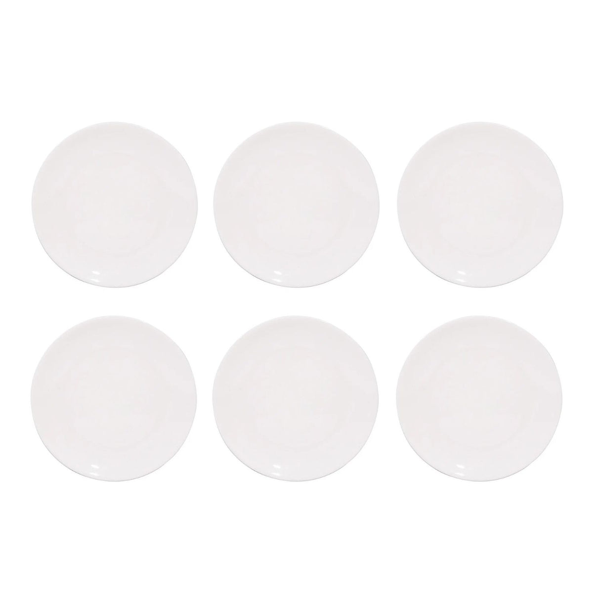Set De 6 Platos Entrada Coupe 20cm Porcelana Blanca Hallen-1-1