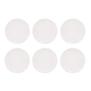 Set De 6 Platos Entrada Coupe 20cm Porcelana Blanca Hallen-1-1