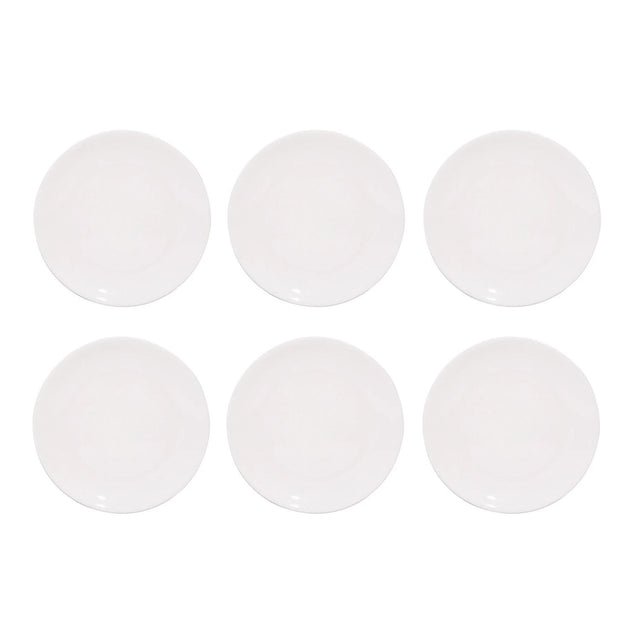 Set De 6 Platos Entrada Coupe 20cm Porcelana Blanca Hallen-1-1