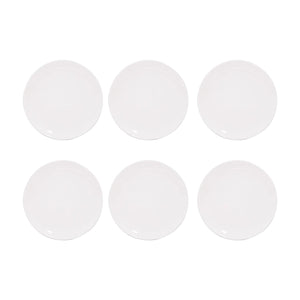 Set De 6 Platos Buffet Coupe 22.5cm Porcelana Blanca Hallen-1-1