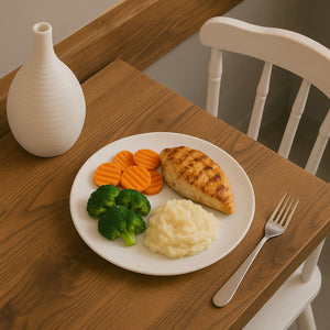 Set De 6 Platos Buffet Coupe 22.5cm Porcelana Blanca Hallen-1-3
