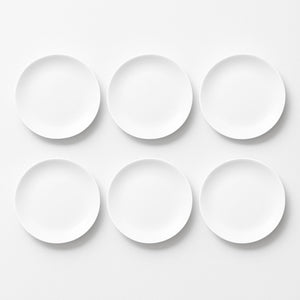 Set 6 Platos Comida Coupe 25,4cm Porcelana Blanca Hallen -1-1