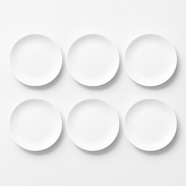 Set 6 Platos Comida Coupe 25,4cm Porcelana Blanca Hallen -1-1
