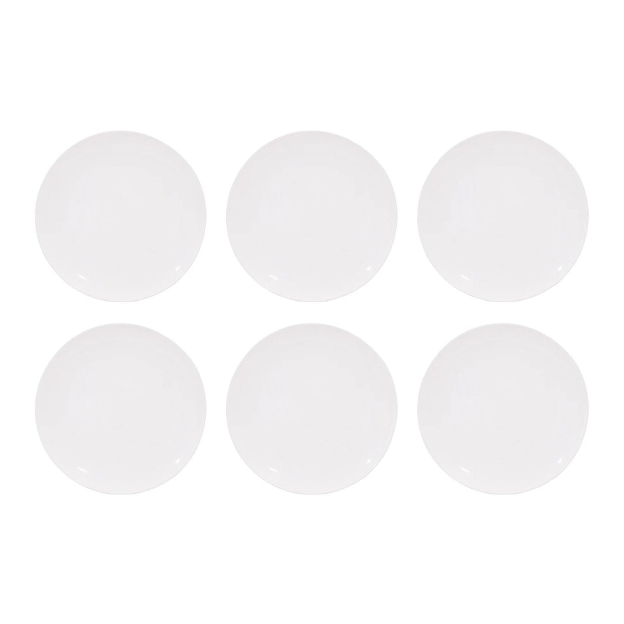 Set 6 Plato Presentacion Coupe 26.7cm Porcelana Blanca Hallen-1-1