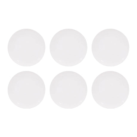 Set 6 Plato Presentacion Coupe 26.7cm Porcelana Blanca Hallen-1-1