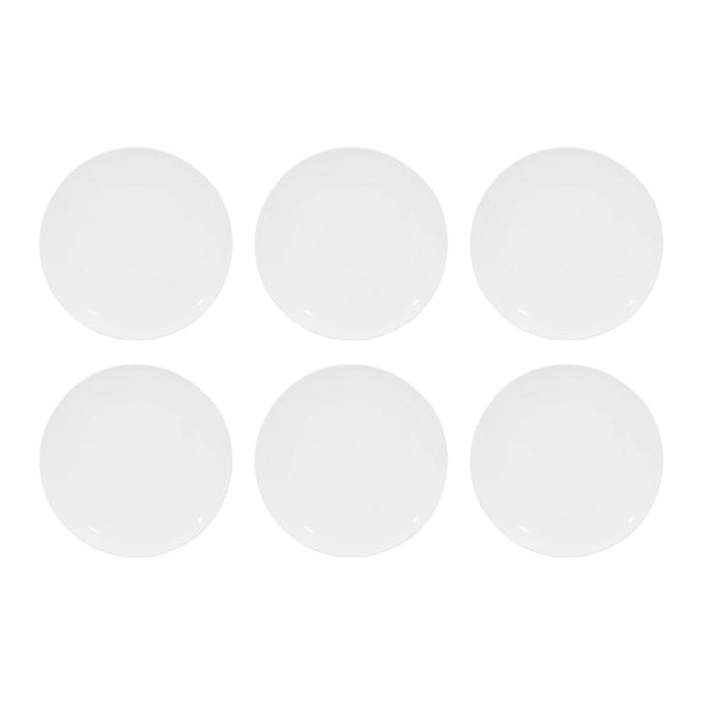 Set 6 Plato Presentacion Coupe 26.7cm Porcelana Blanca Hallen-1-1