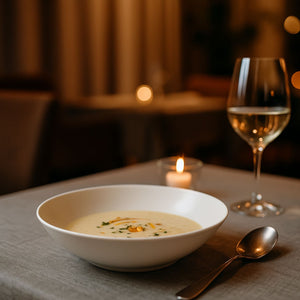 Plato Bowl Sopa De 20cm Porcelana Blanca Hallen-1-2