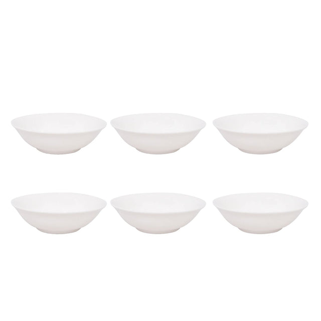 Set 6 Platos Bowl De Sopa 20cm Porcelana Blanca Hallen-1-1