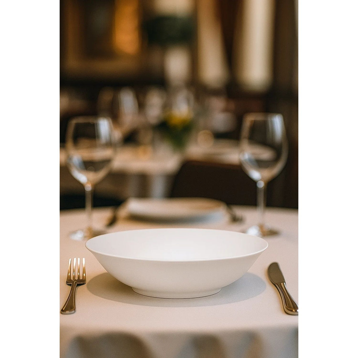 Ensaladera De 22.5cm Porcelana Resistente Blanca Hallen-1-2