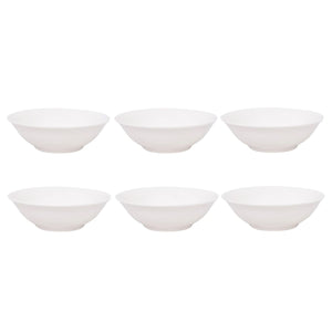 Set 6 Ensaladera De 22.5cm Porcelana Blanca Resistente Hallen-1-1